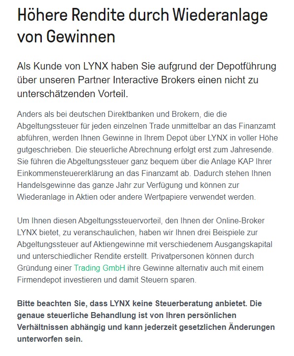 Lynx Broker Erfahrungen